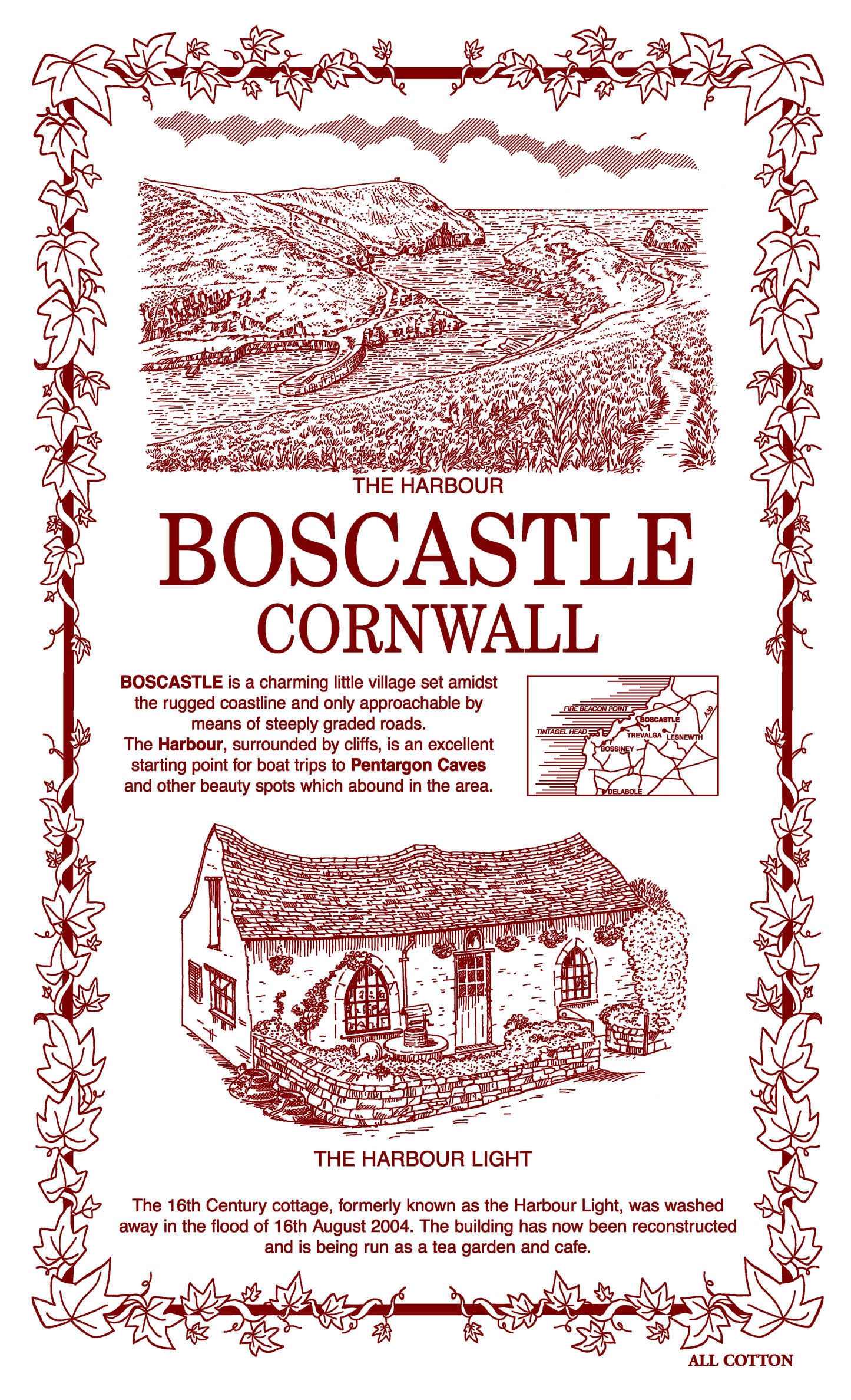 Boscastle Tea Towel
