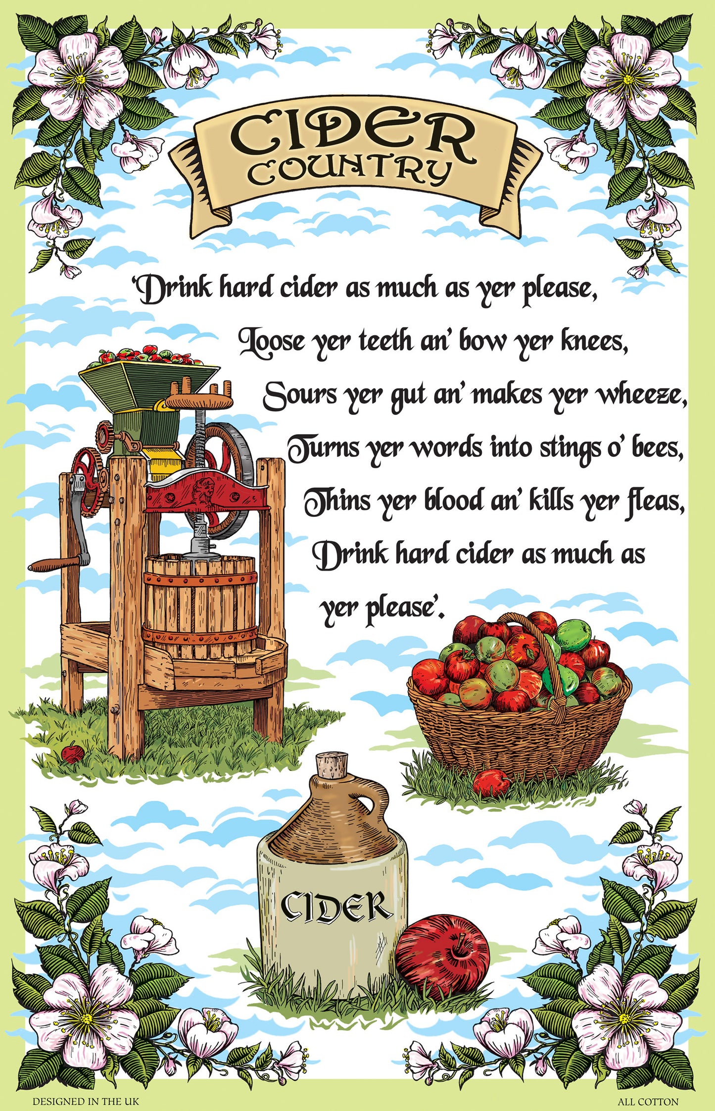 0333 - Cider country Tea Towel
