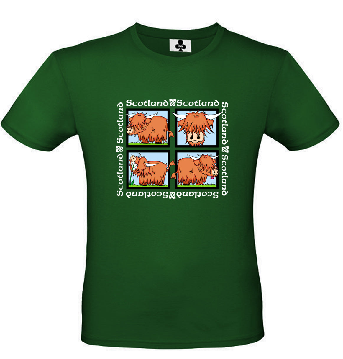 0137 - Cow 4 Pic (Bottle Green)