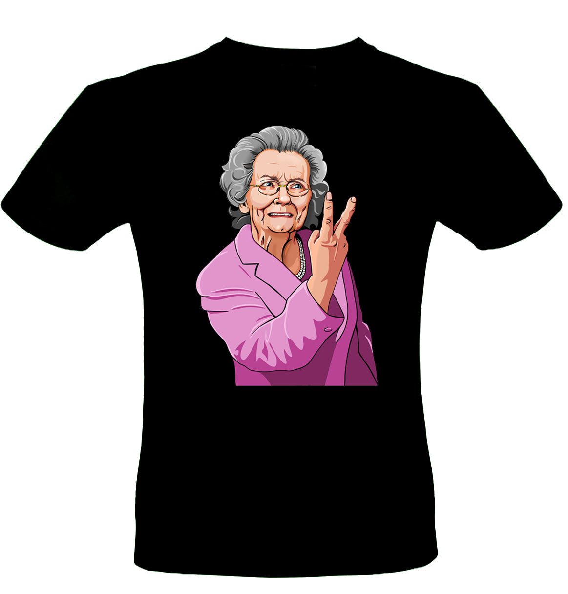 0135 - Doris Swearing T-Shirt (Black)