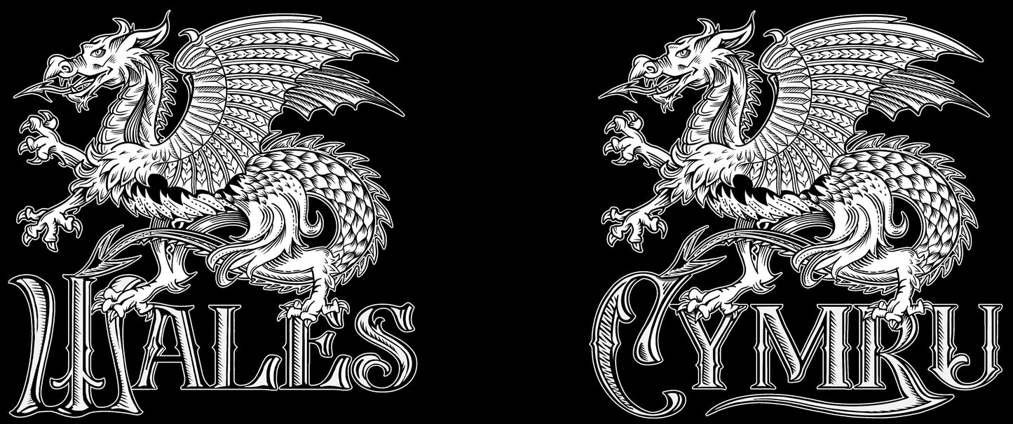 0460 - Dragon tattoo white on black