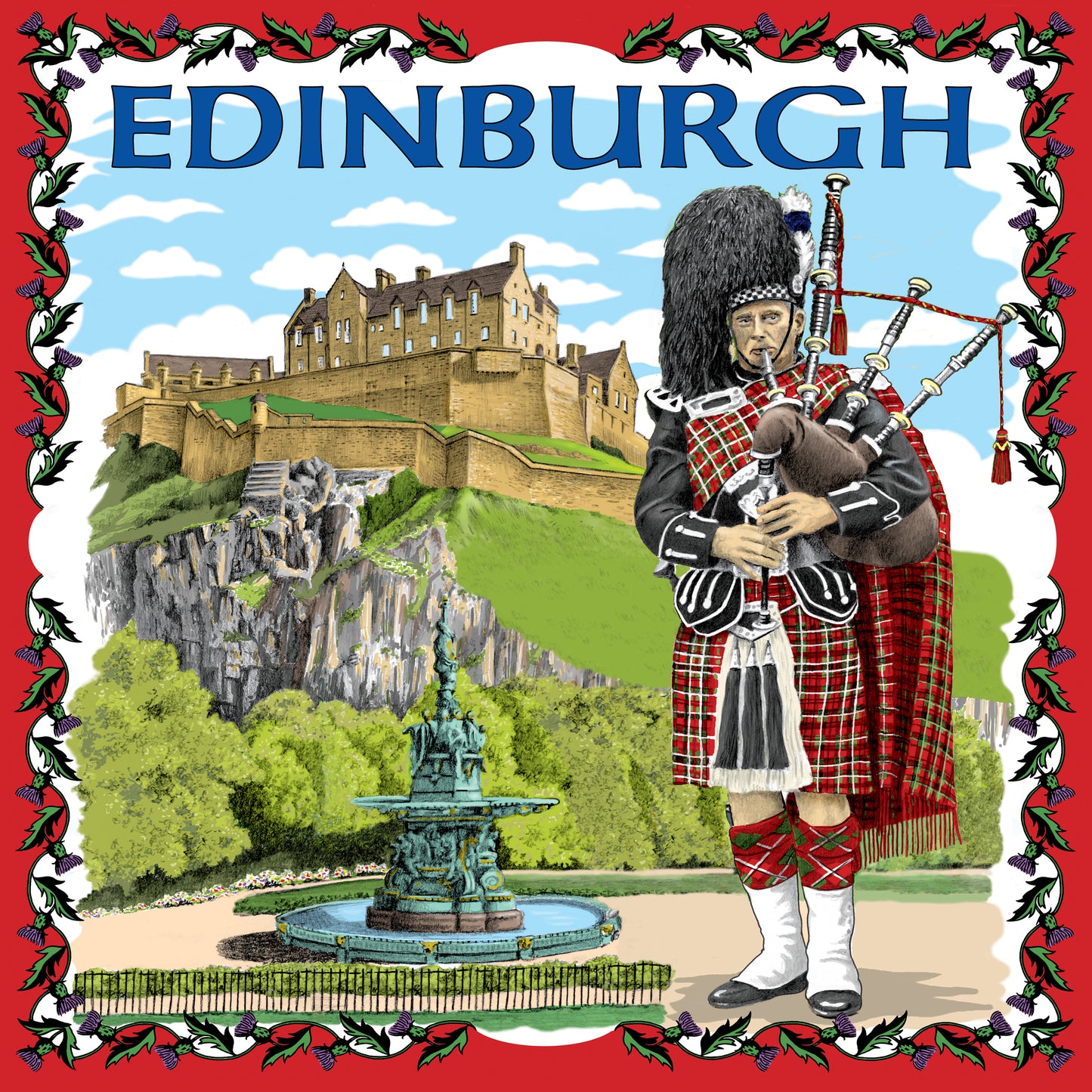 0785 - Edinburgh Castle with Piper