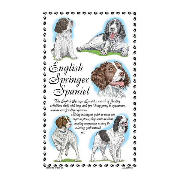 0378 - English Springer Spaniel Tea Towel