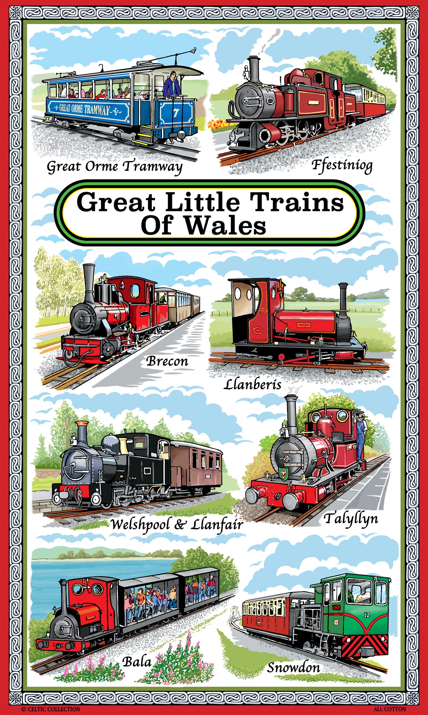 0398 - Great Little Trains Tea Towel