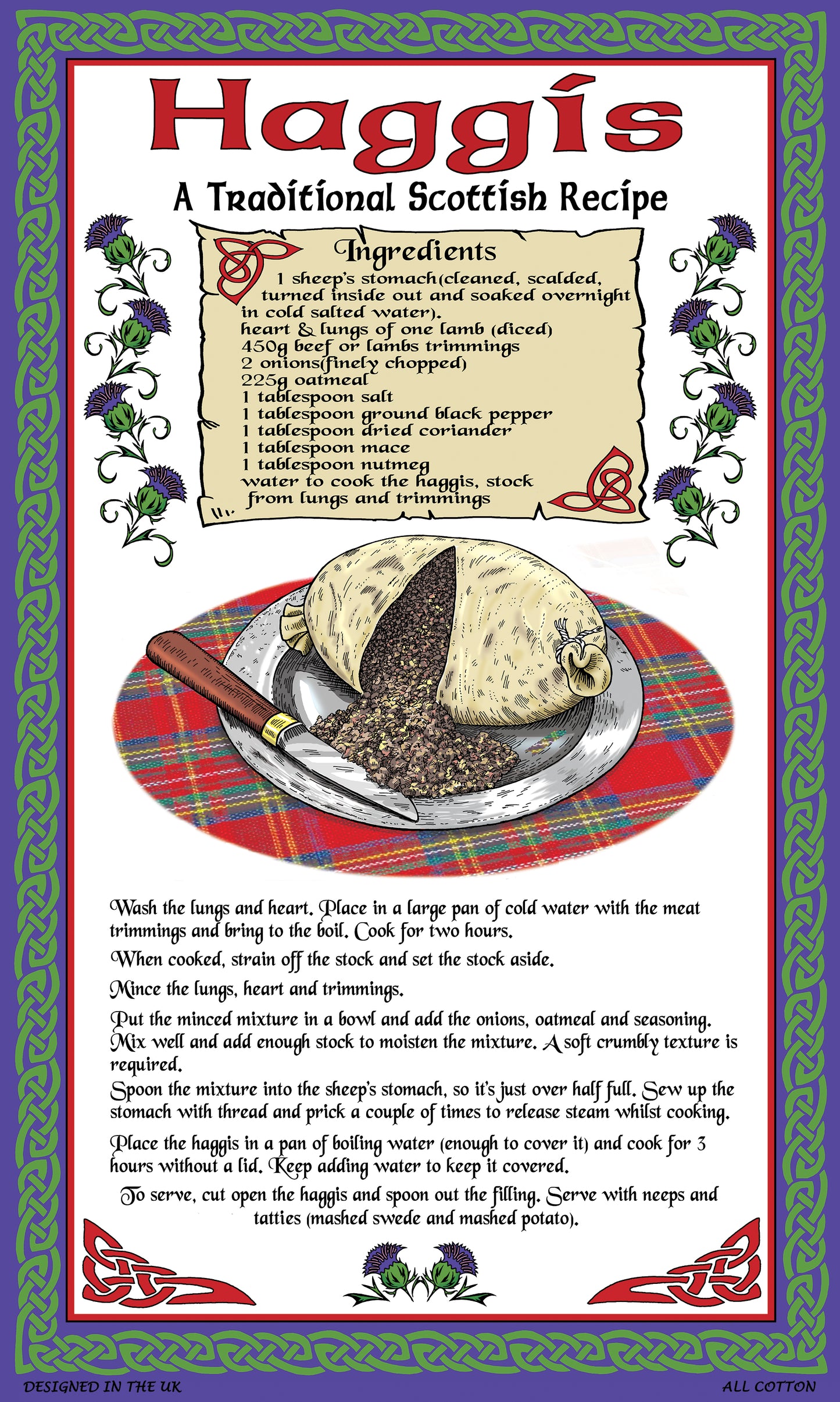 0349 - Haggis Tea Towel