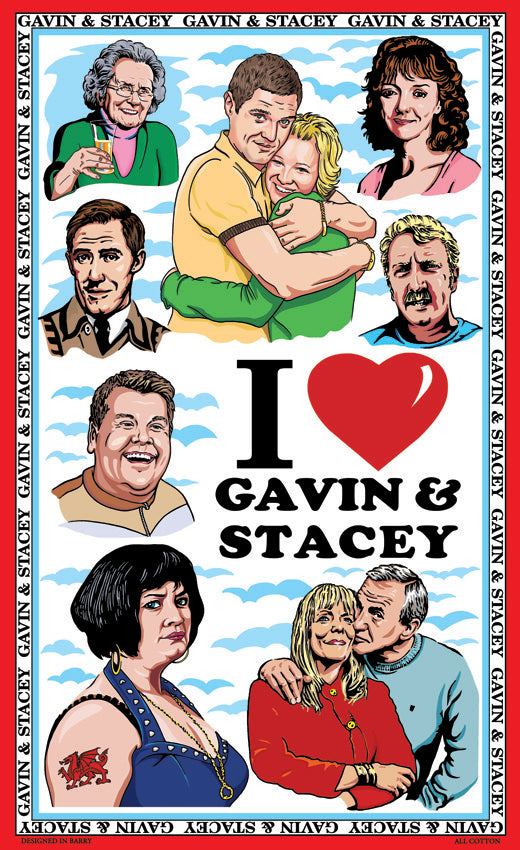 0395 - I Love Gavin & Stacey Tea Towel