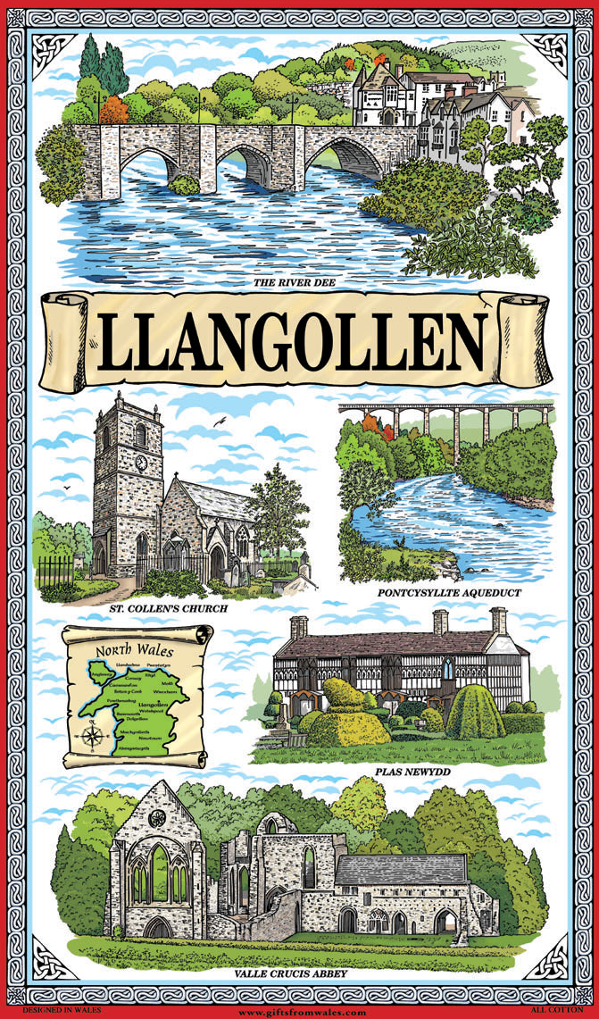 Llangollen Colour Tea Towel