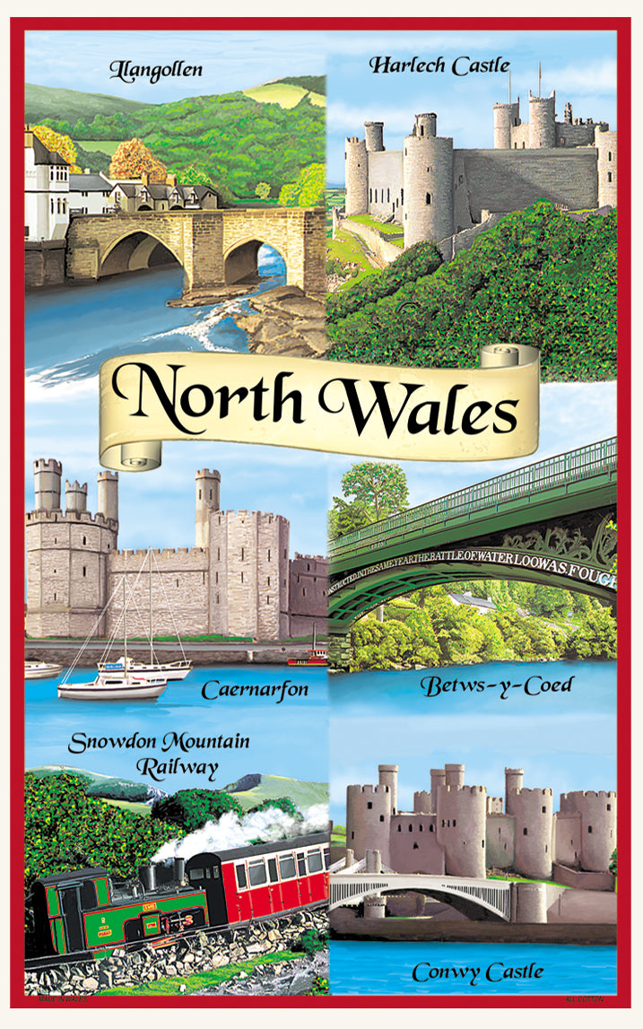 0358 - North Wales Multi Tea Towel