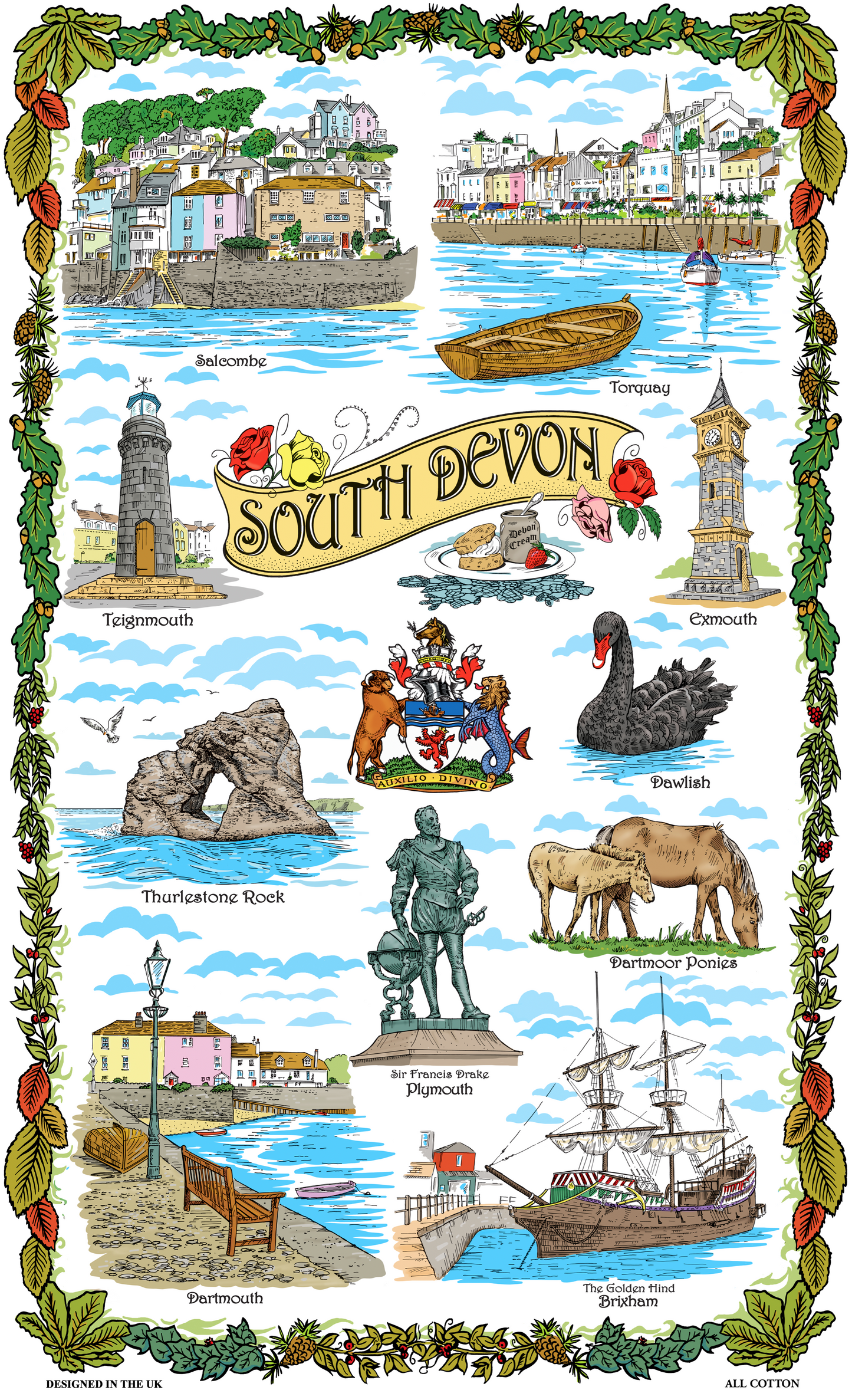 0000 - South Devon Tea Towel