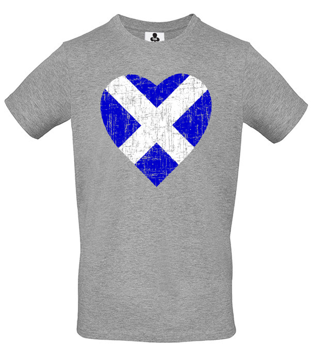 0177 - Saltire Heart Grunge (Grey)