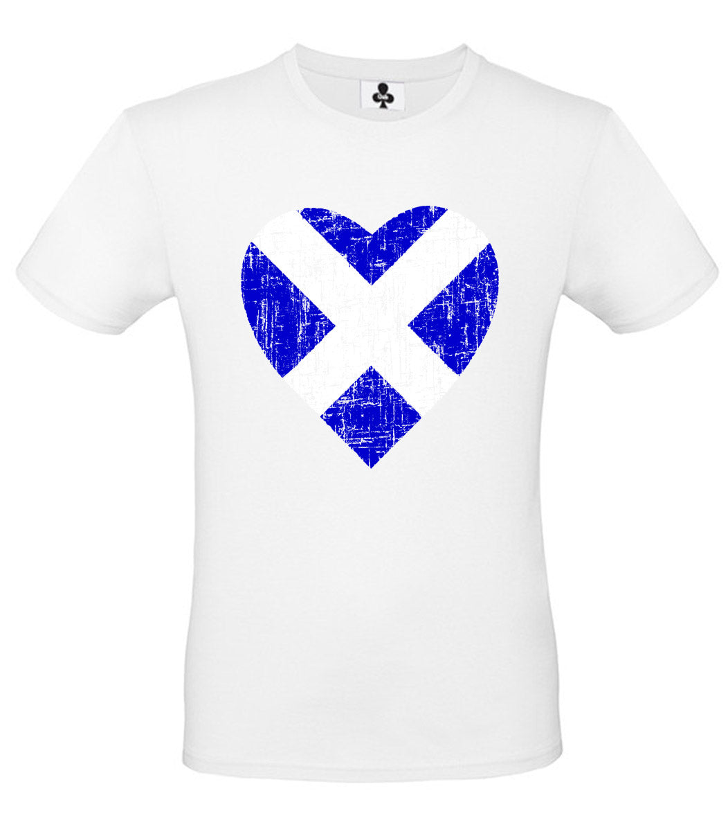 0177 - Saltire Heart Grunge (White)