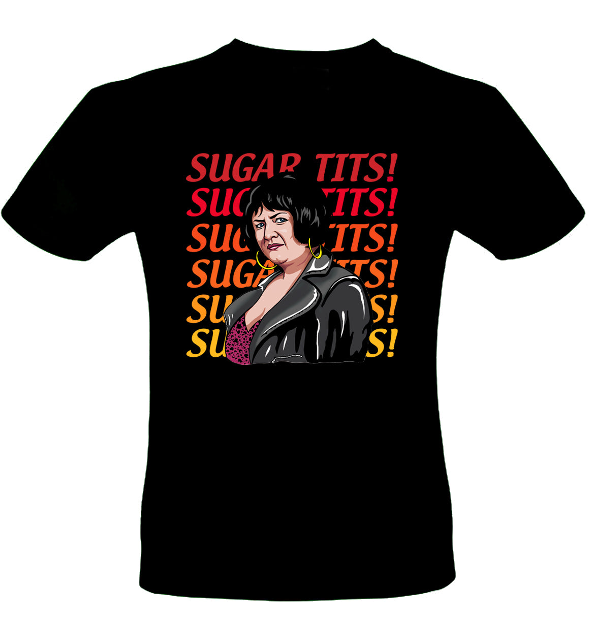 0135 - Nessa Sugar Tits T-Shirt (Black)