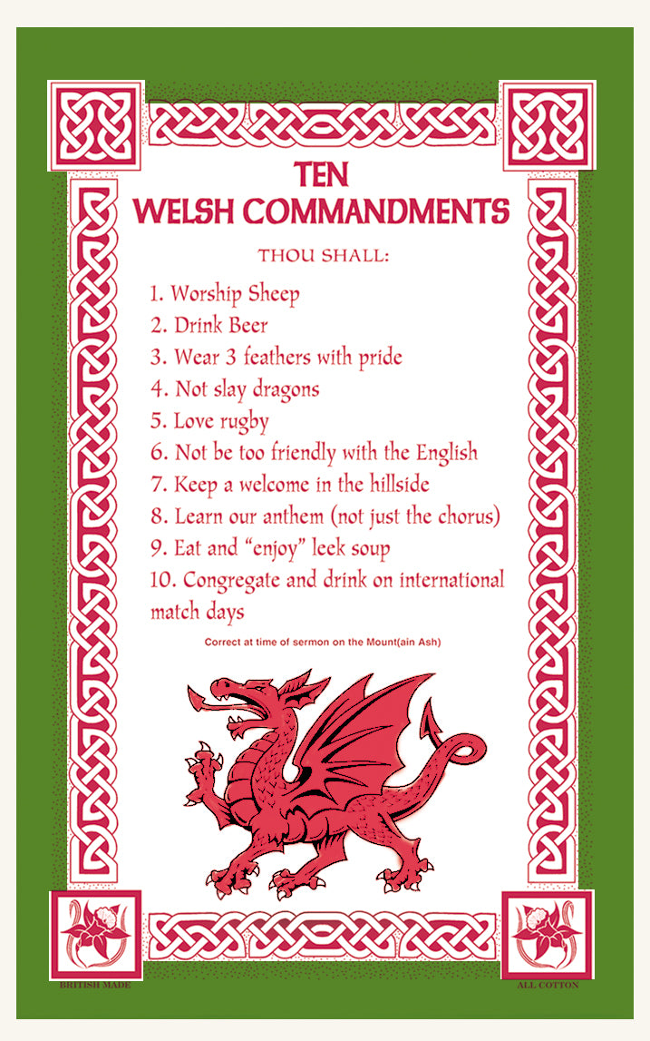 0361 - Ten Commandments Tea Towel