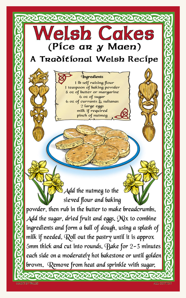 0352 - Welsh Cakes Tea Towel