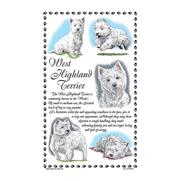 0390 - West Highland Terrier Tea Towel