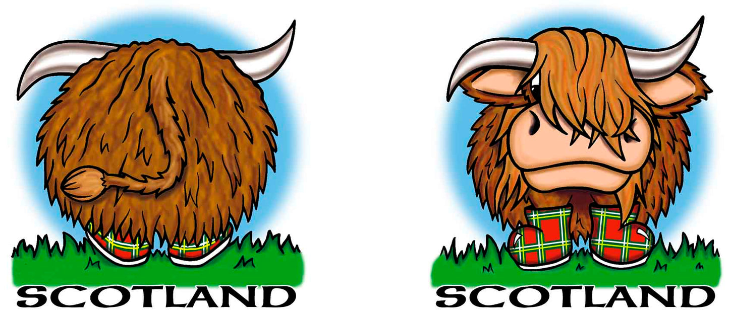0476 - Highland Cow Front + Back