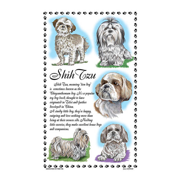 0387 - Shih Tzu Tea Towel