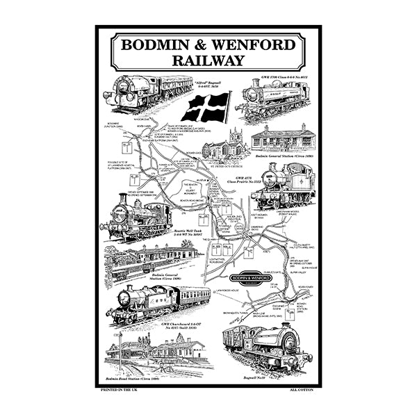 Bodmin & Wenford Tea Towel