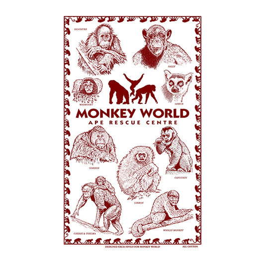 Monkeyworld Tea Towel