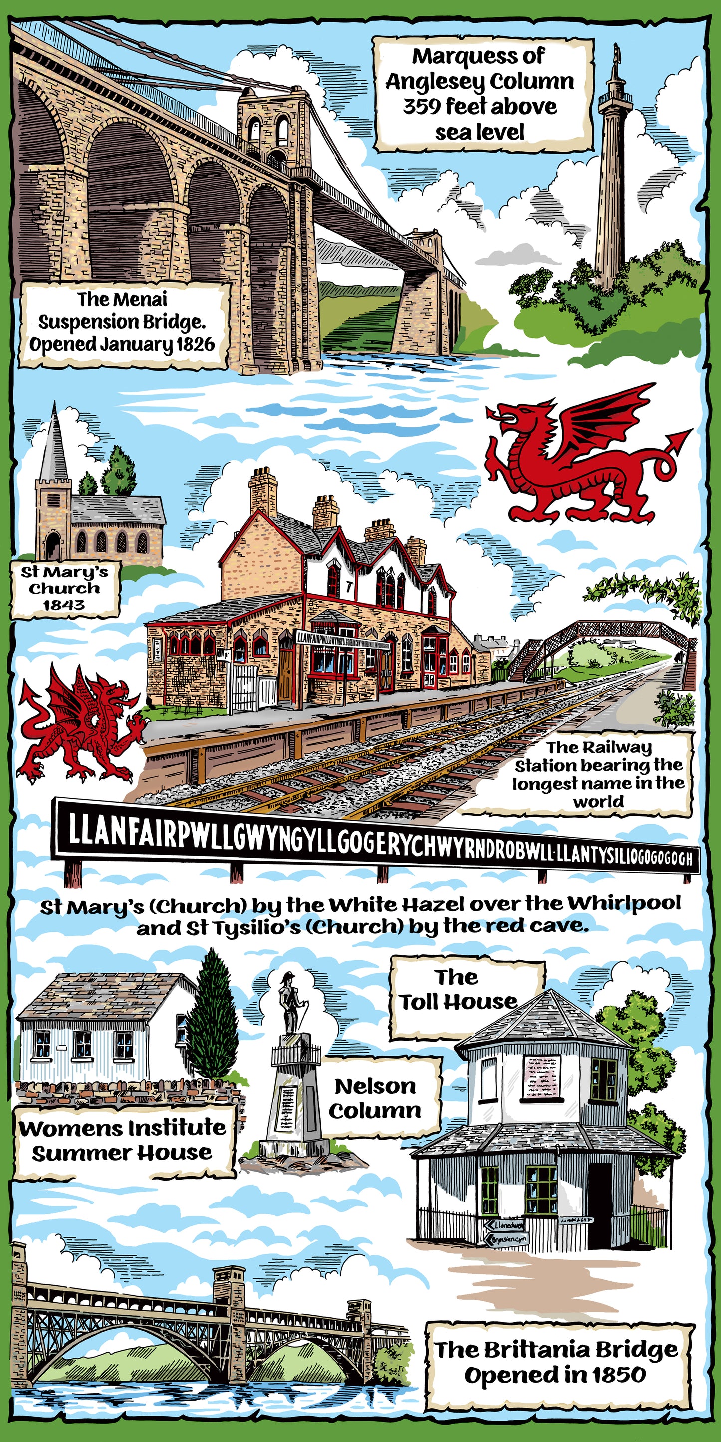 0000 - Llanfair Ceramic Magnet