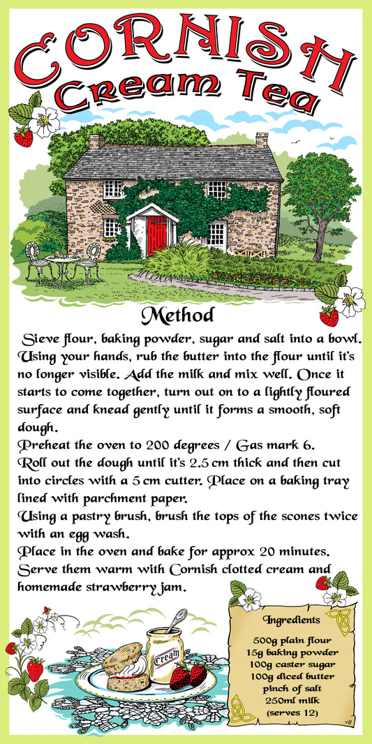 0000 - Cornish Cream Tea Ceramic Magnet