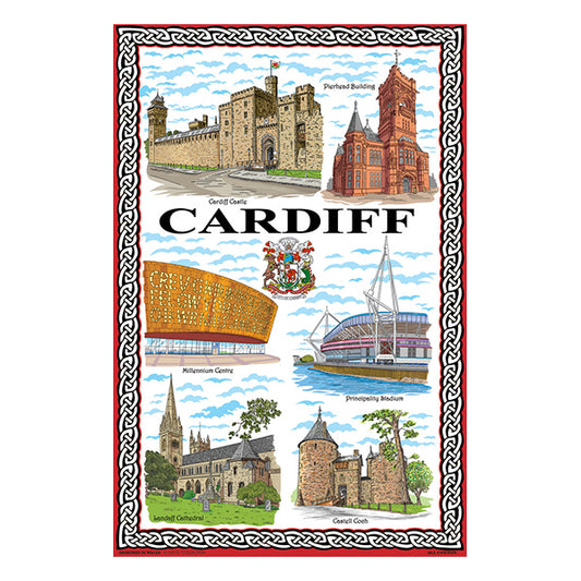 0345 - Cardiff Tea Towel