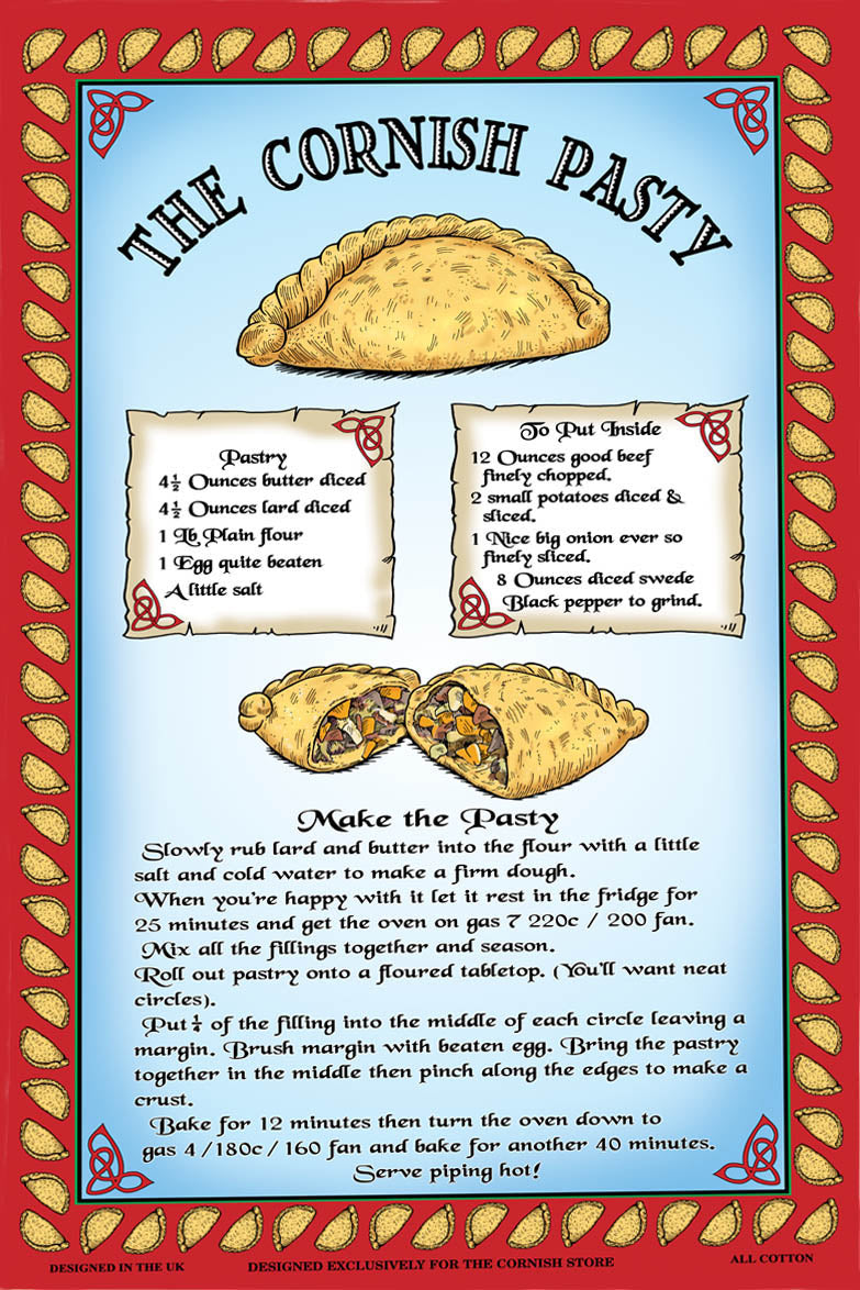 Cornish Pasty Tea Towel