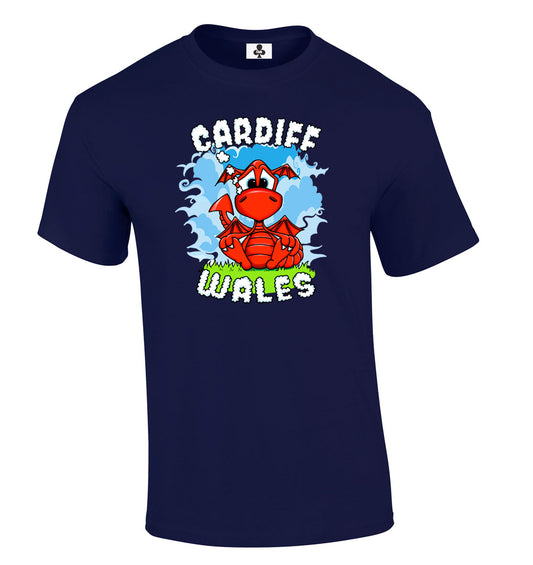 0156 - Cute Dragon Cardiff (Navy)