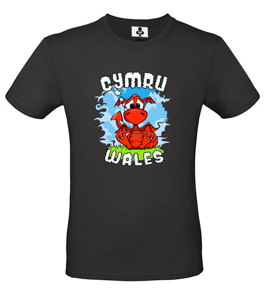 0156 - Cute Dragon Wales (Black)