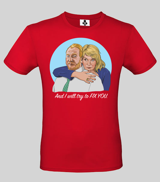 0135 - Pete & Dawn T-Shirt (Red)