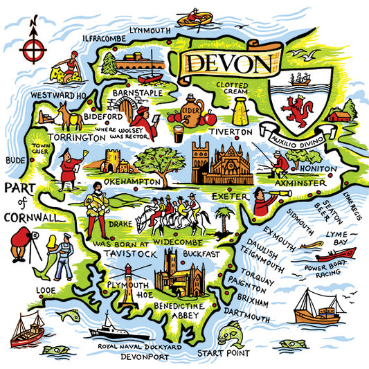 0000 - Devon Map Coaster