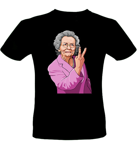 0135 - Doris Swearing T-Shirt (Black)