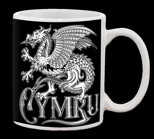 0460 - Dragon tattoo white on black