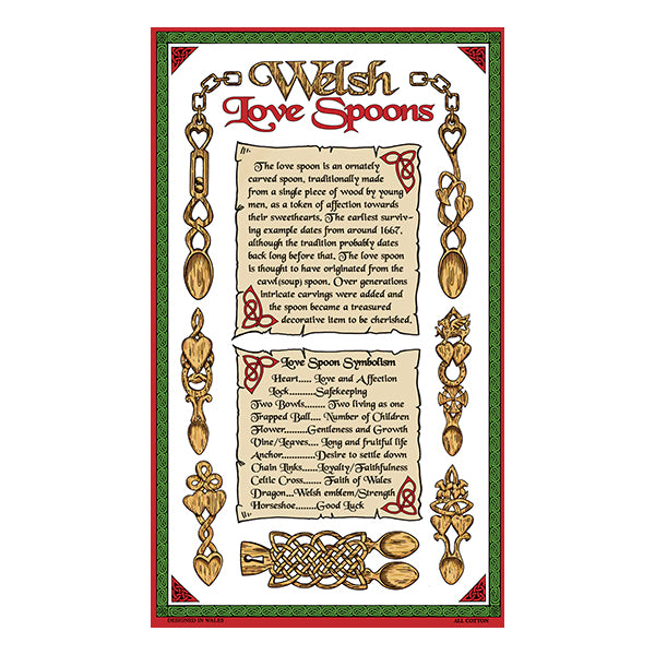 0360 - Lovespoons Tea Towel