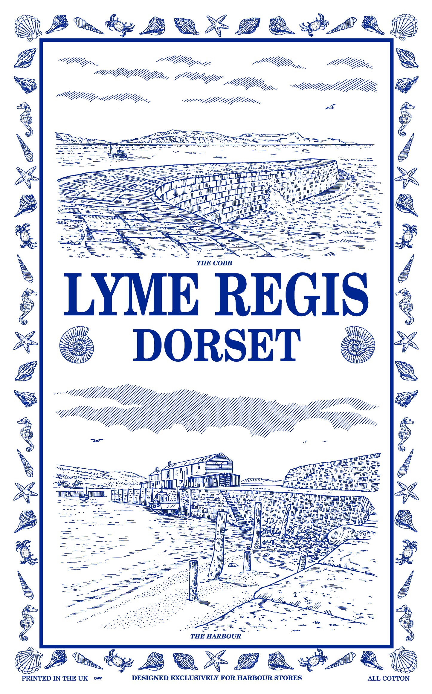 Lyme Regis Tea Towel