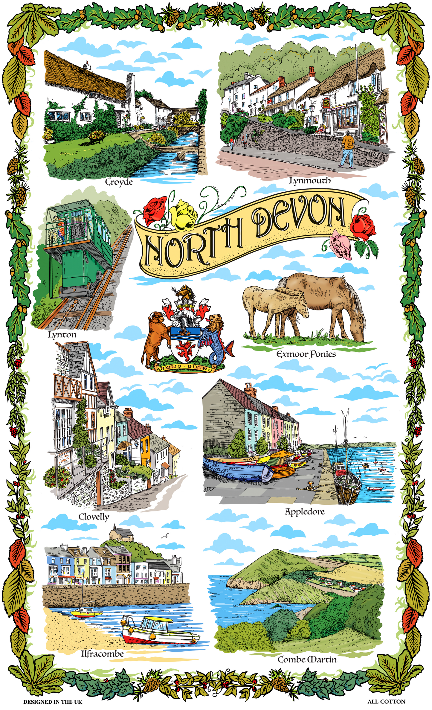 0000 - North Devon Tea Towel