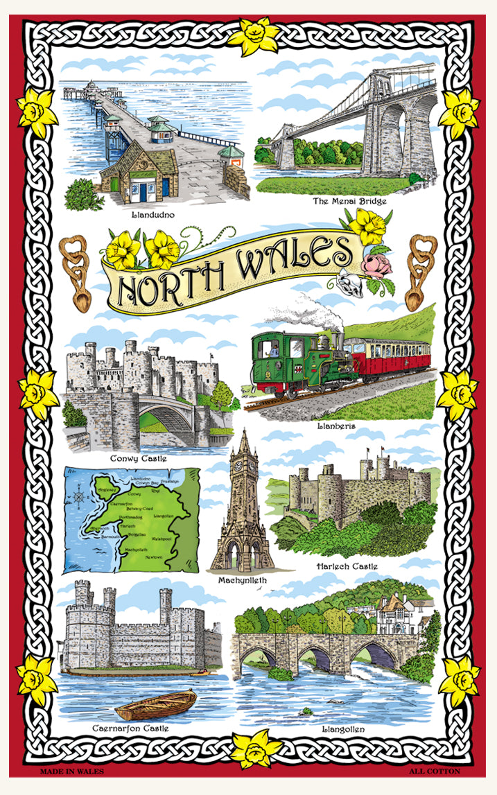 0355 - North Wales Pics Tea Towel