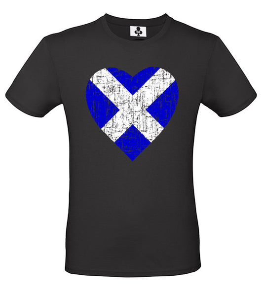 0177 - Saltire Heart Grunge (Black)