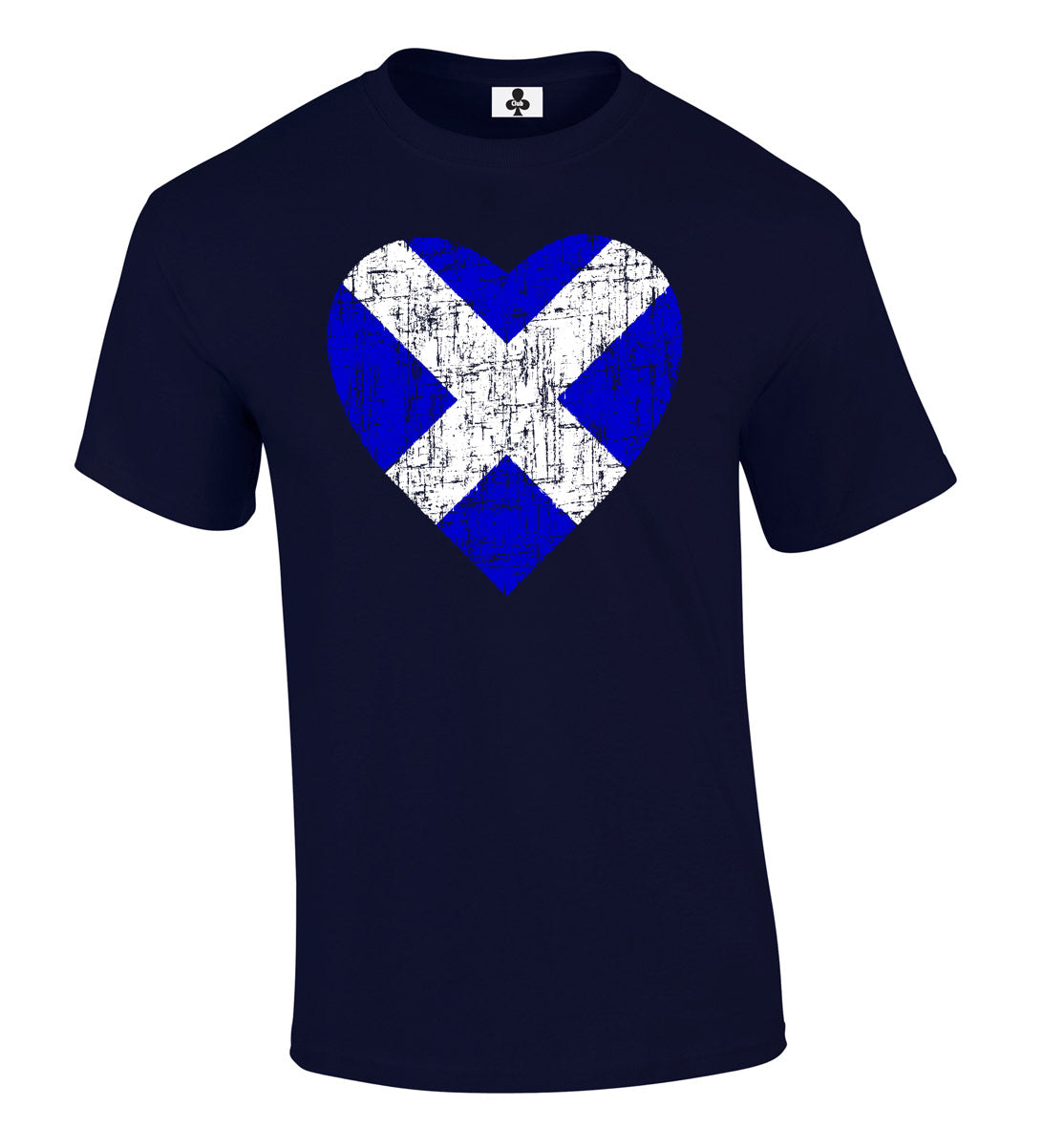 0177 - Saltire Heart Grunge (Navy)
