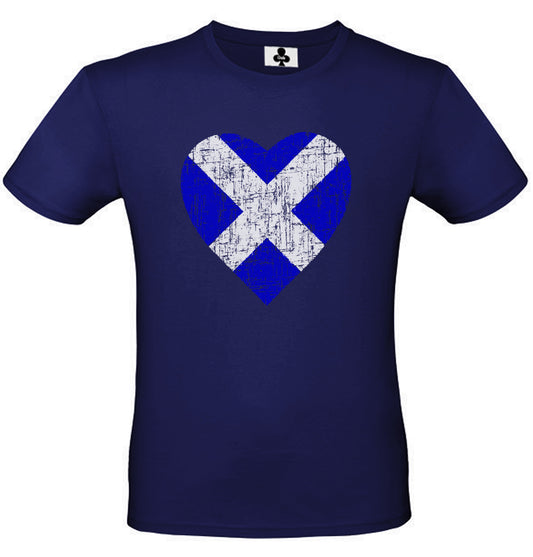 0140 - Saltire Heart Grunge (Navy)