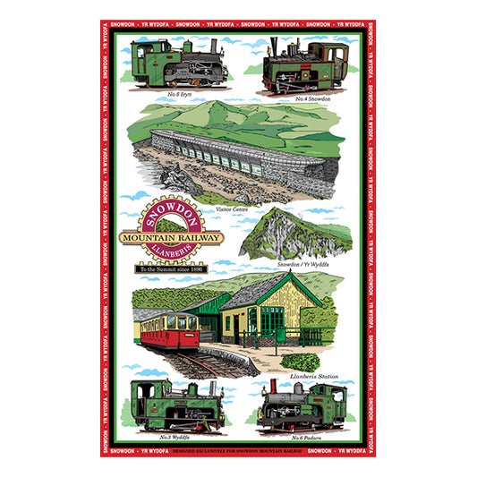 Snowdon Mountain Railway Tea Towel