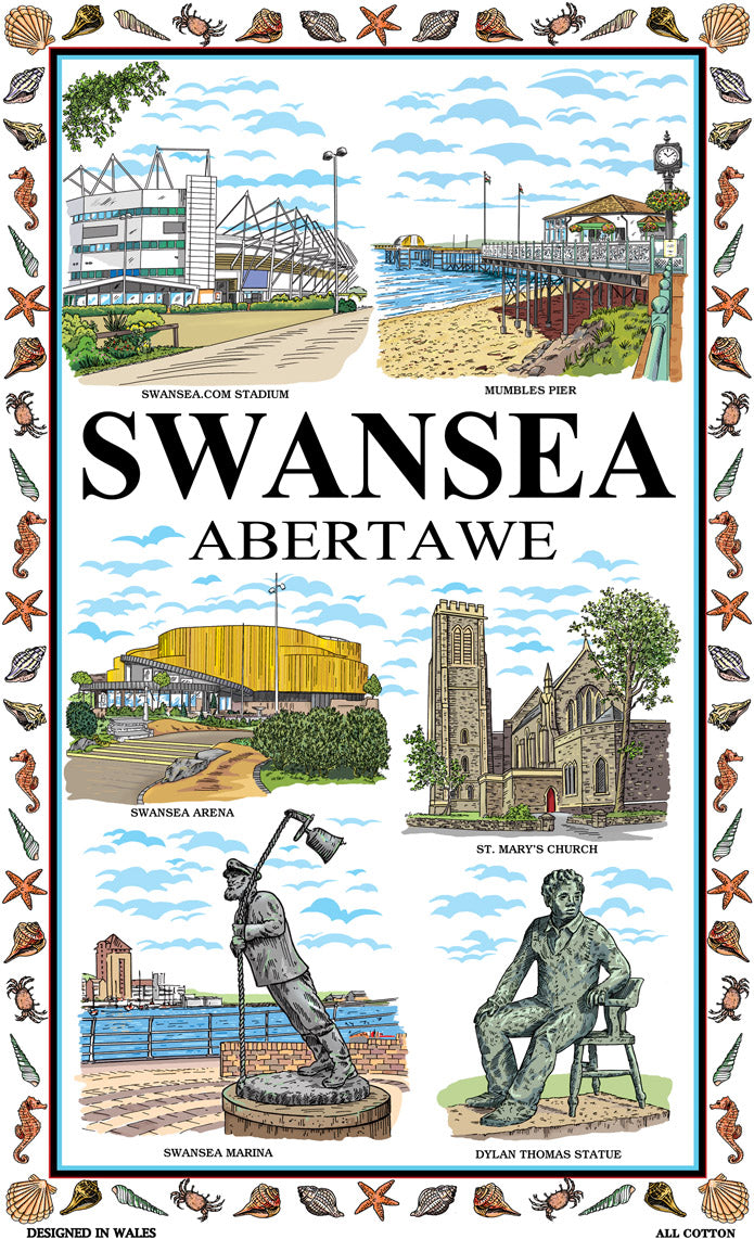 Swansea Colour Tea Towel
