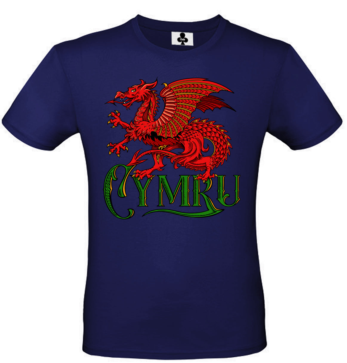 0133 - Tattoo Dragon Colour Cymru (Navy)