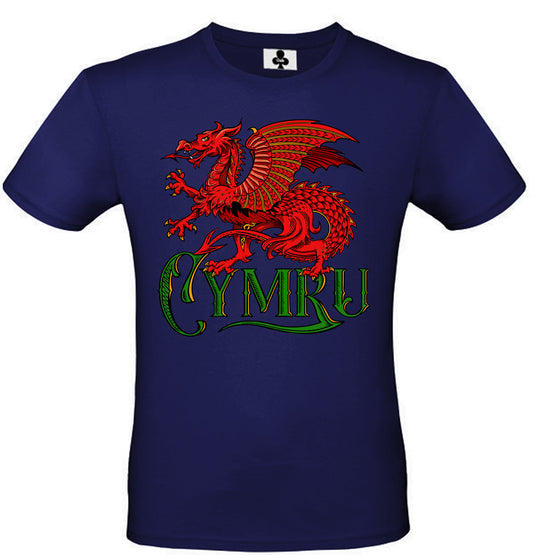 0133 - Tattoo Dragon Colour Cymru (Navy)