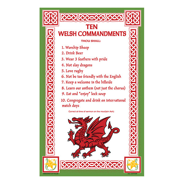 0361 - Ten Commandments Tea Towel