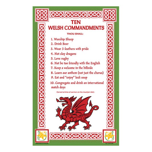 0361 - Ten Commandments Tea Towel