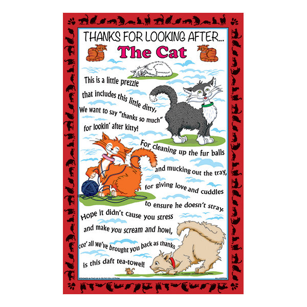 0364 - Thanks for Cat Tea Towel
