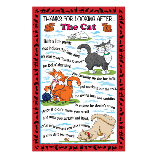 0364 - Thanks for Cat Tea Towel