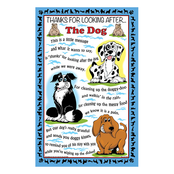 0366 - Thanks for Dog Tea Towel