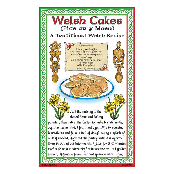 0352 - Welsh Cakes Tea Towel